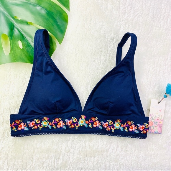 Johnny Was Other - Johnny Was Golda Embroidered Halter Bikini Top